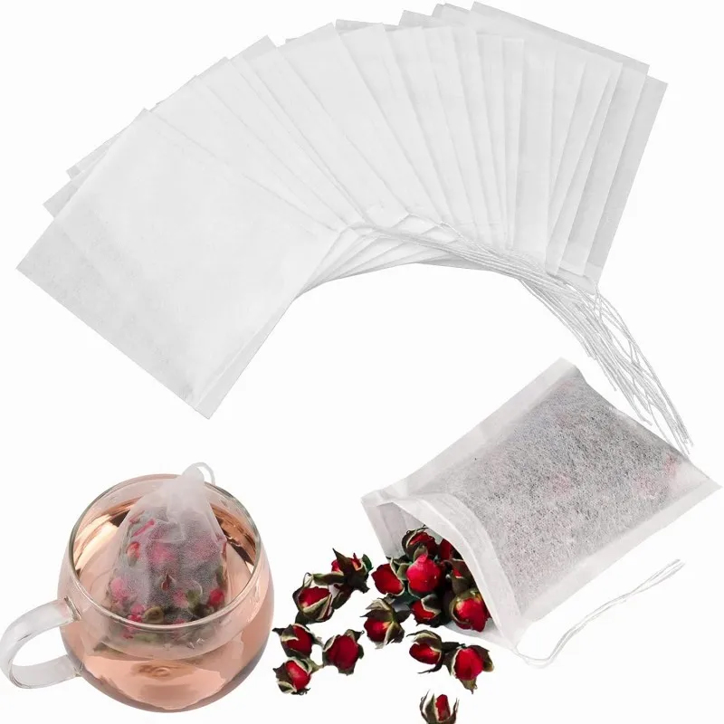 Herbal Wellness Supplement - 100 Stück Einweg-Teebeutel aus Vliesstoff, Filterbeutel