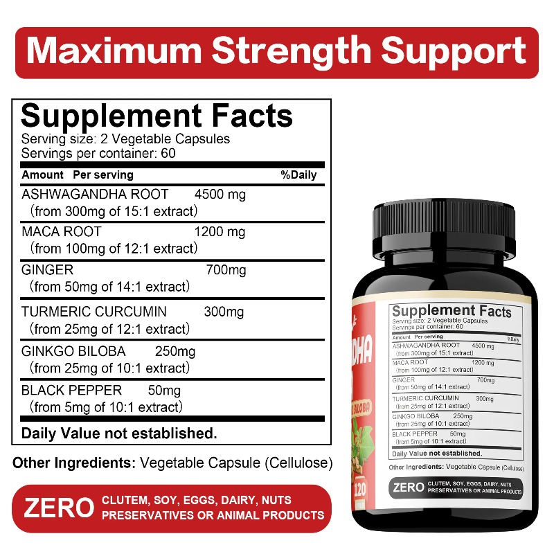 Ashwagandha- und Maca-Ergänzun – Valerian Root Capsule Bewertung und Preis