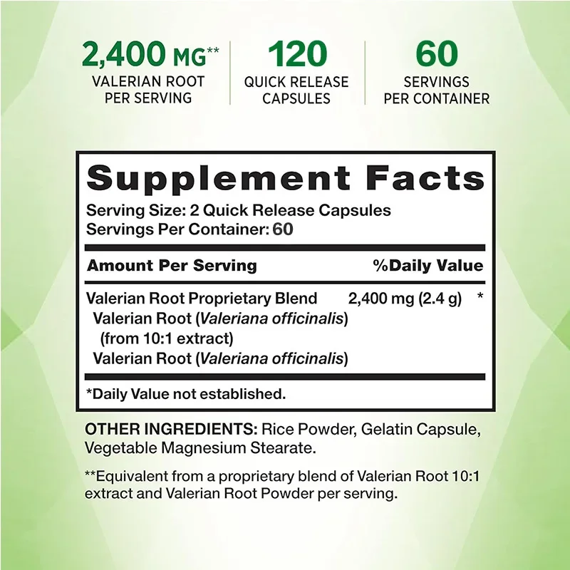 Baldrian Root – bietet Schlafu – Valerian Root Capsule Bewertung und Preis